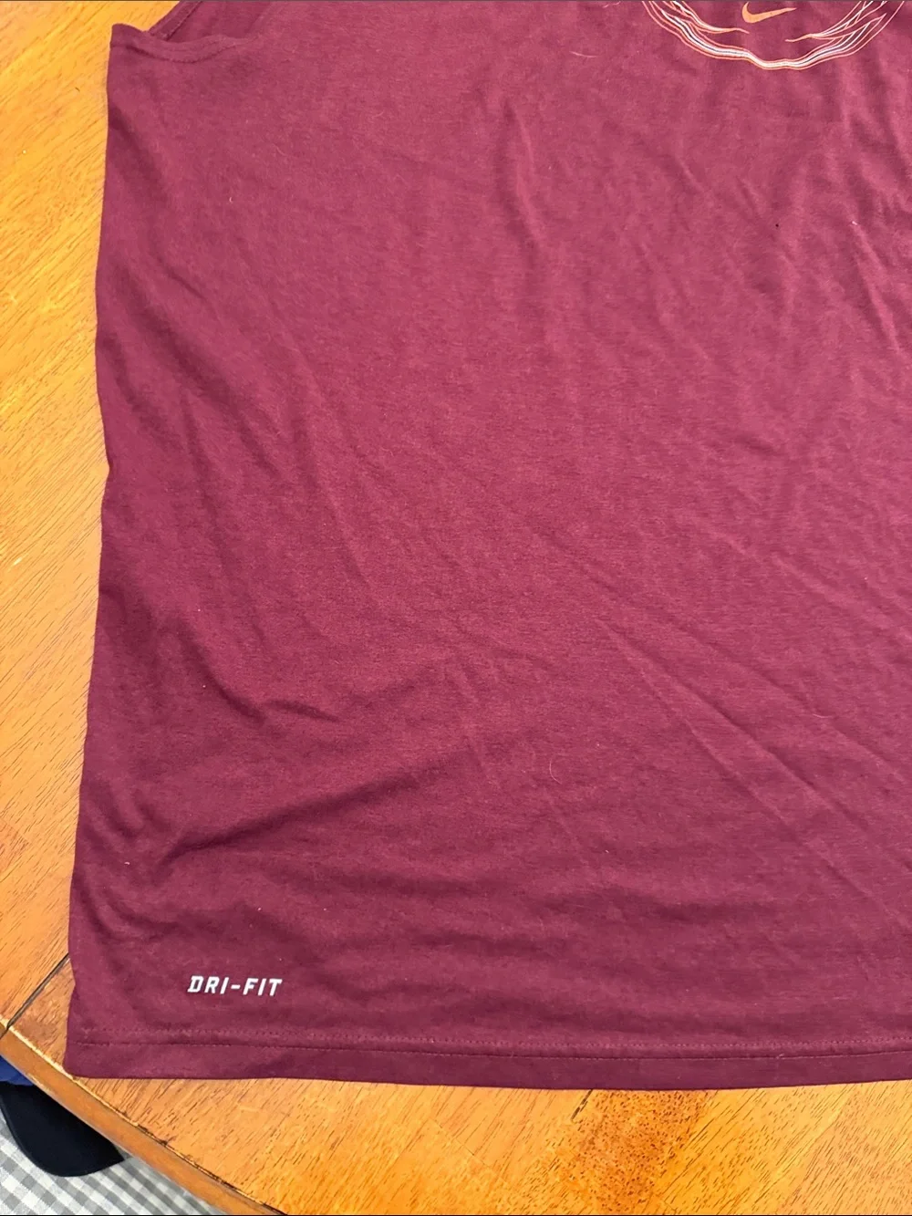 Nike Sleeveless Virginia Tech Basketball Tee - Maroon with Orange Logo xxl